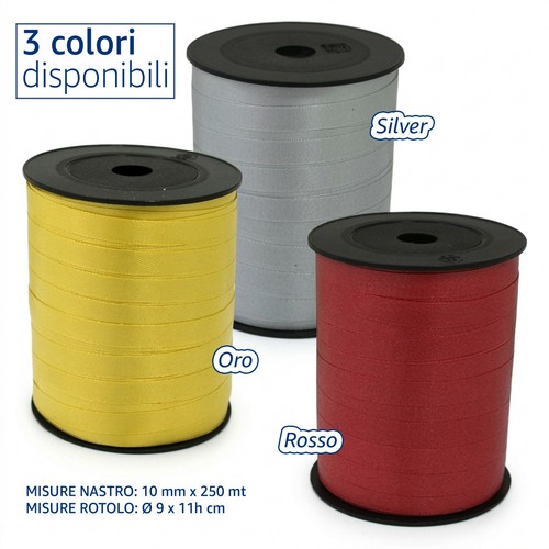Nastro regalo 10mm 250mt - regalo,
