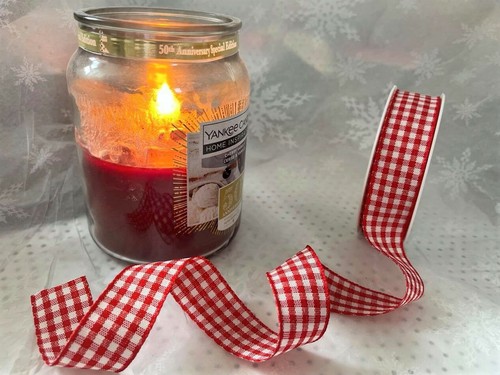 Nastro tessuto rustico gingham - nastro,