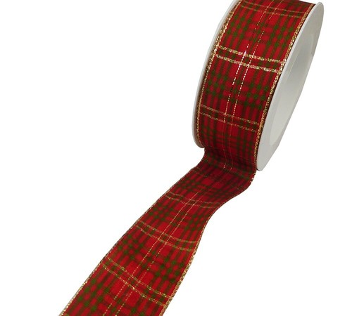 Nastro tartan lamè - tartan, mt